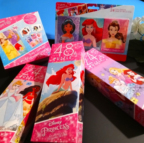 5PC Disney Princess Puzzles and More Set - Picture 7 of 7